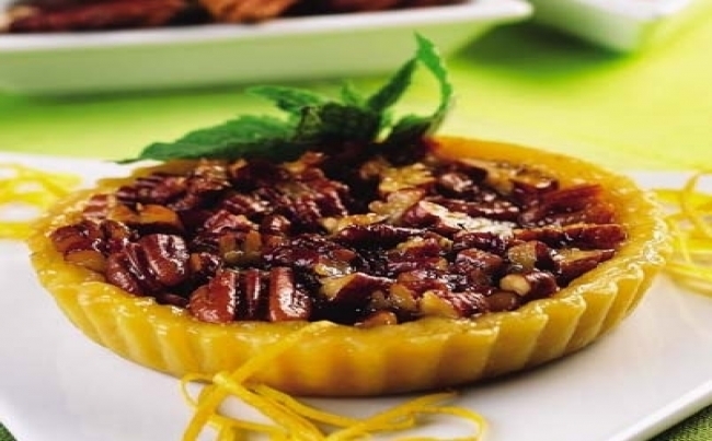 Pie de pecanas a la naranja